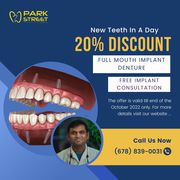 New teeth in a day - 20% discount on Full Mouth Implant Denture
